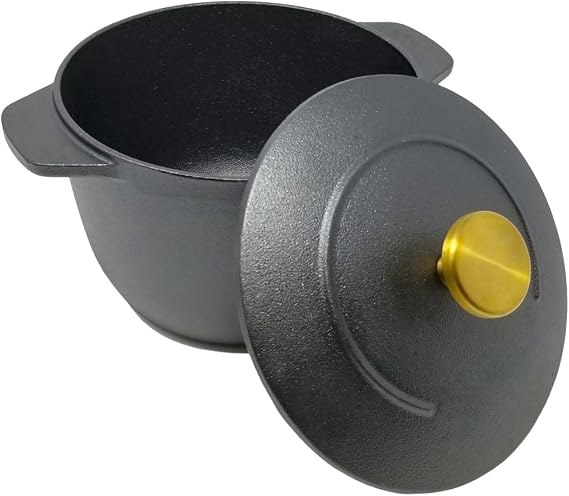 2qt Dutch Oven with Lid, Cast Iron Pot for Cooking