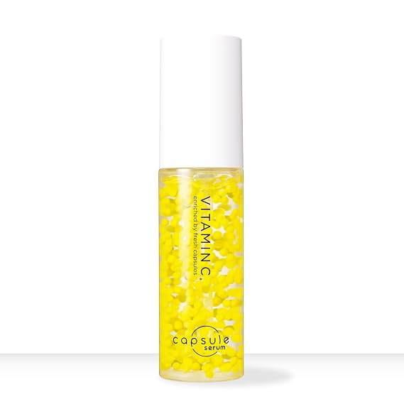 Capsule Serum with New Packaging,BEAUTY SERUM WITH VITAMIN C, V Serum, 1.0 fl oz (30 ml), Vitamin C Derivative, Concentrate, Rough, Dullness, Dry