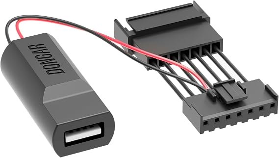 Dongar Dashcam Power Adapter (7-pin Type B) for Select Economy Mirrors. Compatible w/Select Nissan, Mitsubishi, Toyota, More. Connects to Rearview Mirror, Built-in USB Power Source, Easy Install
