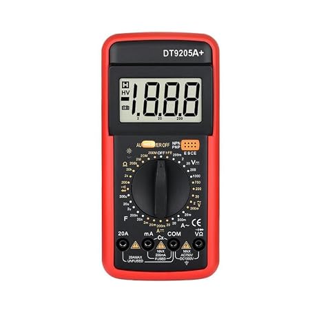 DT9205A+ Digital Multimeter, 1000V True RMS Auto-Ranging Voltmeter, Professional Electrician Tools with Temperature/Diode/Continuity Test, Anti-Burn & Full Protection for Home/Car/Industrial Use