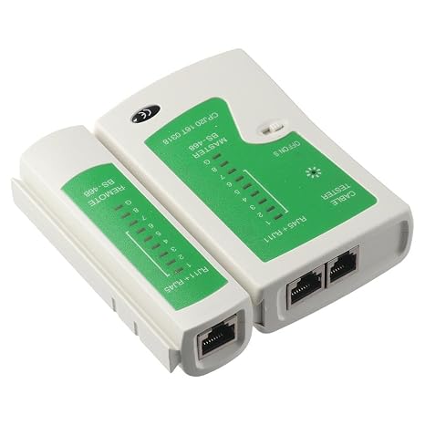 Network Cable Tester,Green Useful Tracker Tool Kit Durable Continuity Tester for RJ45 RJ11 RJ12/CAT5/CAT6/CAT7 UTP