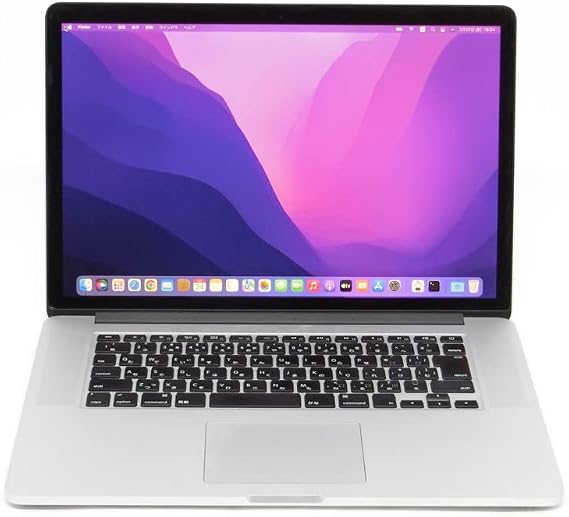 B8 Apple MacBook Pro 2013 Retina 2K 2880X1800 A1398 Japanese Keyboard 4th Generation Core i7/RAM: 16GB/SSD: 512GB/15.4" Macos BigSur11.7.10 Wireless BT Camera