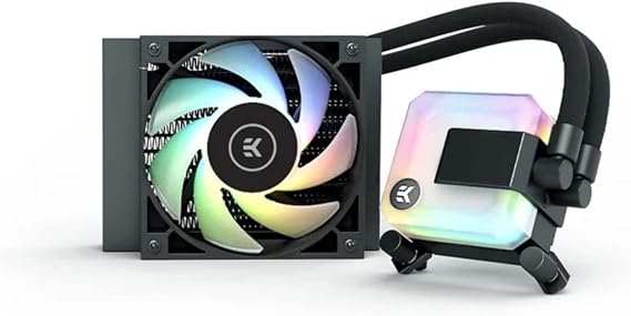 EK AIO 120mm, D-RGB All-in-One CPU Cooler with EK-Vardar High-Performance PMW Fans, Water Cooling Computer Parts, 120mm Fan, Intel 115X/1200/2066, AMD AM4
