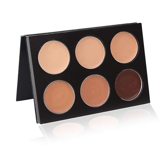 Mehron Makeup Mask Cover - FOUNDATION 6 Color Palette, Face & Body Paint | High-Pigment, Long-Wear Rubber Mask Greasepaint Makeup for Special FX, Theater, Halloween, Cosplay, More. Made in the USA.