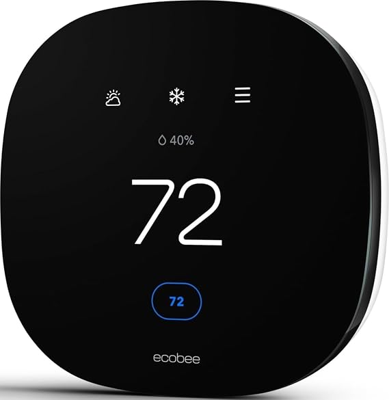 ecobee3 Lite Smart Thermostat - Programmable Wifi Thermostat - Works with Siri, Alexa, Google Assistant - Energy Star Certified - DIY Install, Black