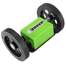 Rolling Meter Counter, 1 Pack 6 Digit Meters Rolling Mechanical Length Counter for Measuring Textile 0-9999.9 Yard, Printing, Artificial Leather, Meter Counter Wheel Green