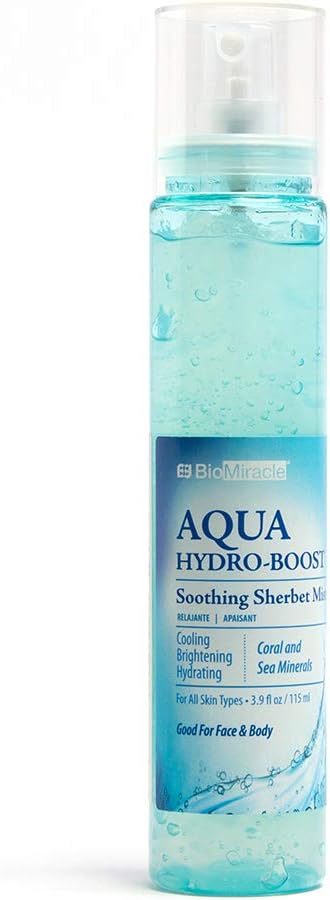 BioMiracle Aqua Hydro-Boost Soothing Sherbet Mist, Face Mist Hydrating Spray, Aqua Cool, for All Skin Types