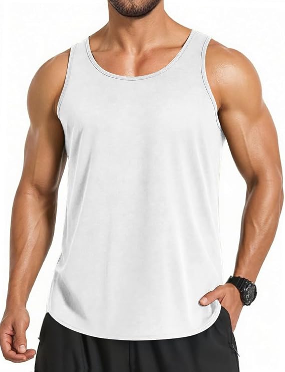 COOFANDY Men's 3 Pack Quick Dry Workout Tank Top Gym Muscle Tee Fitness Bodybuilding Sleeveless T Shirt