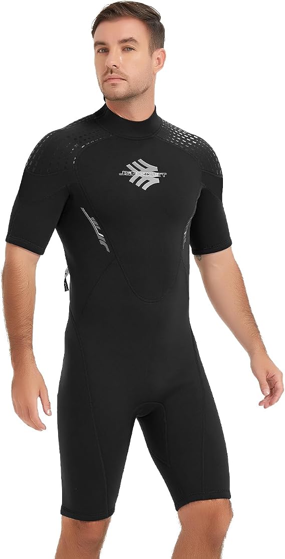 Wetsuits for Men, 3mm Back Zipper Neoprene Diving Suits for Diving Snorkeling Surfing Swimming