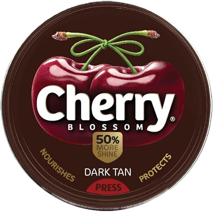Cherry Blossom Wax Shoe Polish Dark Tan - 40gm | Leather Shoe Shiner