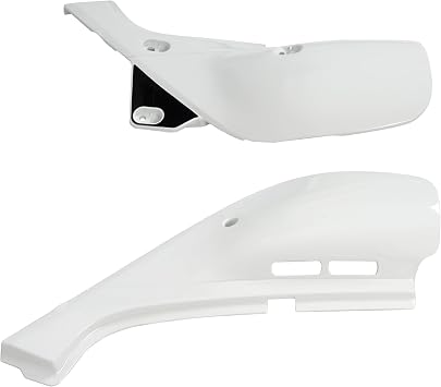 HECASA Plastic Kit Compatible with 1993-1999 Honda XR650 L Shasta White 2000-2021 Honda XR650 L Ross White Side Cover Fender Body Work Fairing Mudguard Set Black Plastic PP