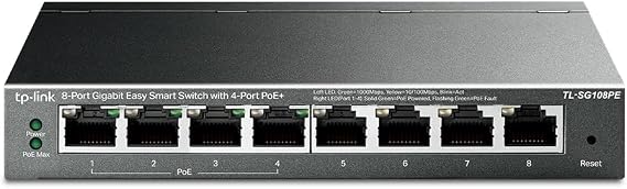TP-Link TL-SG108PE, 8 Port Gigabit / 4 Port POE Smart Switch
