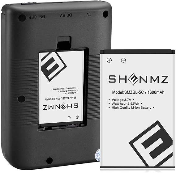 BL-5C Battery, Upgraded 3.7V 1600mAh Li-ion Replacement Battery for Nokia, Household Radio