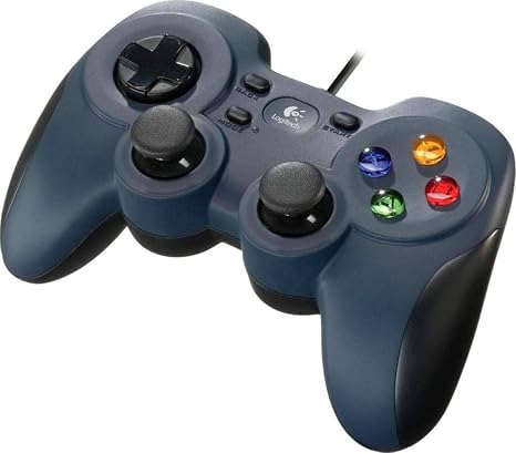 Logitech G F310 Wired Gamepad Controller Console - Blue/Black | Console-like layout, 4-switch D-pad