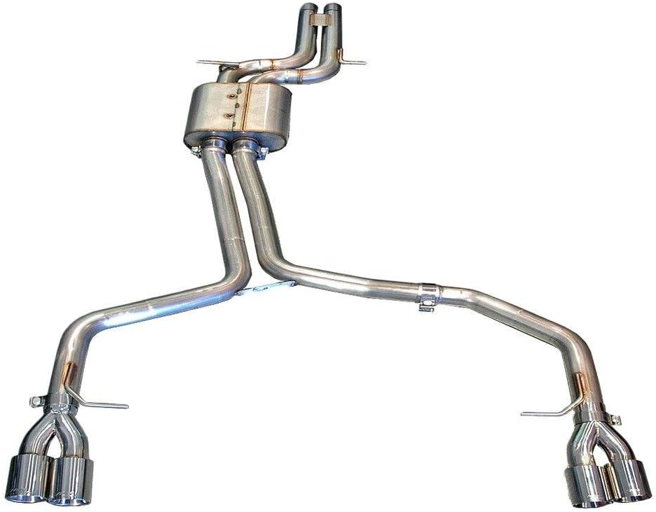 AWE Tuning 3020-42014 S5 Track Edition Exhaust System Polished Silver Tips 4.2L