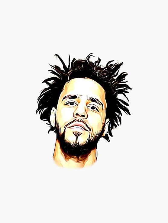 J.Cole Sticker - Sticker Graphic -Stickers for Hydroflask Water Bottles Laptop Computer Skateboard, Waterproof Decal Stickers