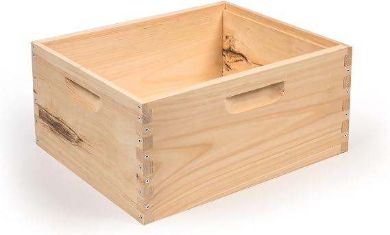 Lehman's Stoney Acres Beekeeping Beehive Box, 10 Frame Deep Assembled Super or Brood Honeybee Hive Box, Amish Made