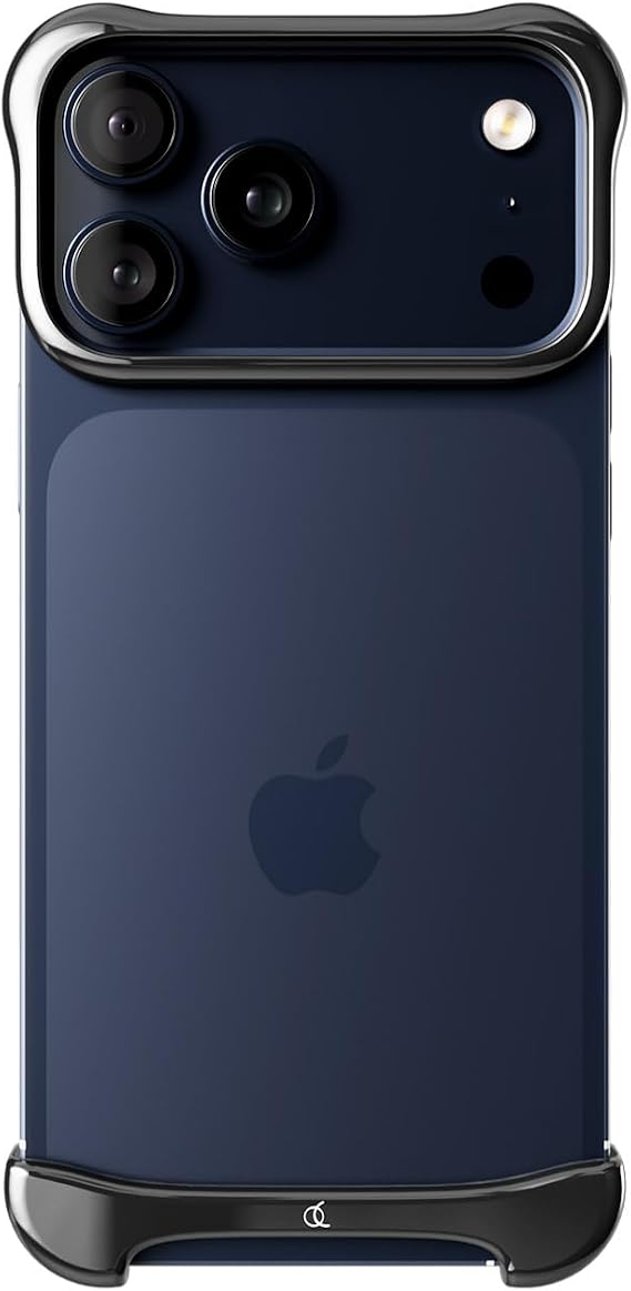 Arc Pulse iPhone 17 Pro Max Case, Aluminum Bumper Aerospace Grade A7075 Mirror Finish PVD Coating Aluminum Alloy Super Duralumin Shockproof Impact Absorption Dual Layer Slide-On Fit Magsafe