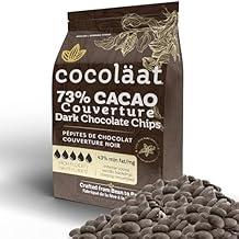 Cocolaat 73% Dark Couverture Chocolate Chips | Culinary Grade for Bakers, Pastry Chefs, Chocolatiers | 73% Cocoa - 43% Fat | Gold Foil Resealable Pouch Perfect Holiday Gift | 12 oz