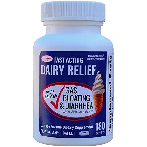 Fast Acting Lactase 180 Caplets Generic Lactase Fast Act 9000 FCC Units per Caplet