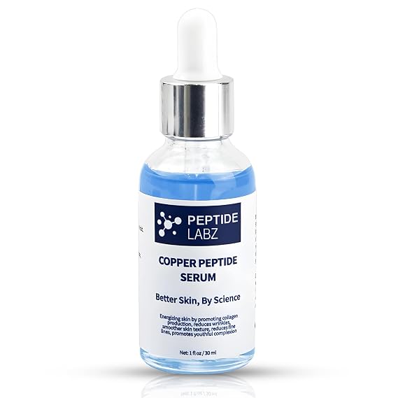 Copper Peptide Serum for Face - Anti Wrinkle - Hyaluronic Acid - Raw Aloe - Increase Collagen - 1oz/30ml - Anti Aging for Skin