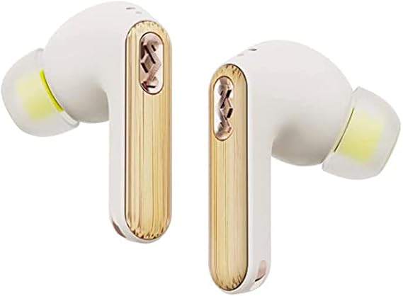 House of Marley Redemption ANC 2: True Wireless Earbuds with Microphone, Bluetooth Connectivity, 6 Hour Battery Life with in-Case Charging, and Sustainable Materials, Cream