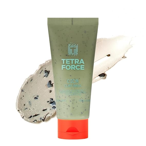 Elishacoy | TETRAFORCE Cica Clay Mask Pore Tightening & Sebum Control Clay Mask with Cica Complex, Gentle Exfoliating & Soothing Care (3.52 oz / 100g)