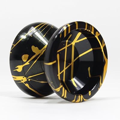 F8 Perfect Pegasus Yo-Yo - Mono-Metal YoYo Black and Gold Splash