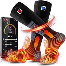 Heated Socks for Men Women 3000mAh Battery Rechargeable Washable with APP Control