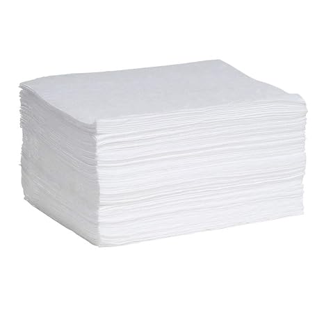 Oil-Only Responder Absorbent Mat Pad, Mediumweight, Polypropylene, 19 x 15 (L x W), White, Pack of 100 (WP100M)