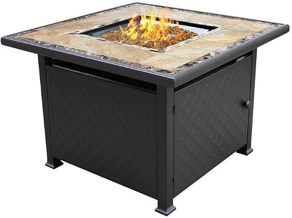 GFT-51030A 40 Inch Square Tile Fire Pit, Bronze Finish