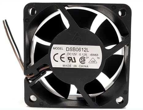 DSB0612L 60x60x25mm 12V 0.12A 1.44W 3000RPM 25CFM 6cm 2-Wire Cooling Fan