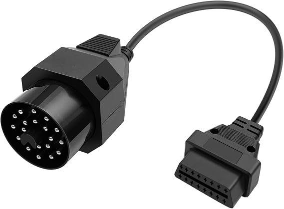 20 Pin to 16 Pin OBD2 Adapter Cable OBD2 Diagnostic Adapter OBDII to 16PIN extension cable connector; suitable for E36 E38 E39 E46 E53 X5 Z3 old models error detection tools