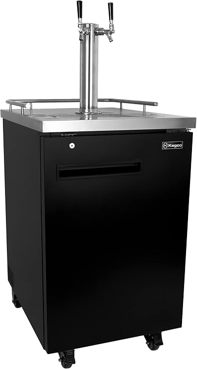 Kegco 24" Wide Homebrew Dual Tap Black Commercial Kegerator
