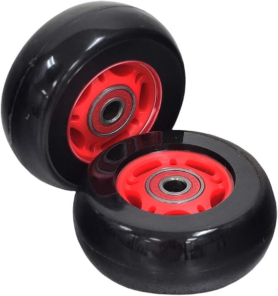 AlveyTech 76 mm x 30 mm Caster Wheels for The Razor Crazy Cart (V7+), Crazy Cart Shift (V1+), Crazy Cart XL (V3+) (Set of 2)