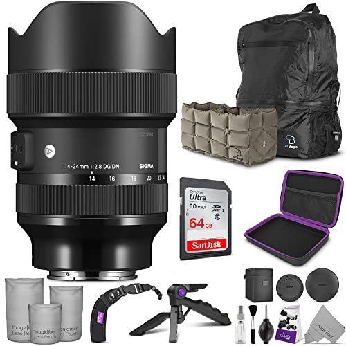 Sigma 14-24mm f2.8 DG DN Art Lens for Sony E Mount with Advanced Photo and Travel Bundle