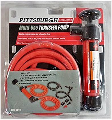 Pittsburgh Automotive Multi-Use Transfer Pump - Siphon Gas, Infusion Needle, Car