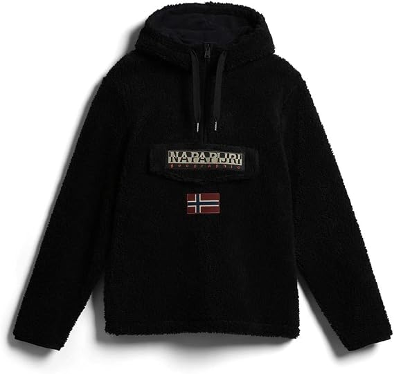 Napapijri Burgee Quater Zip Hoodie - Black-XL