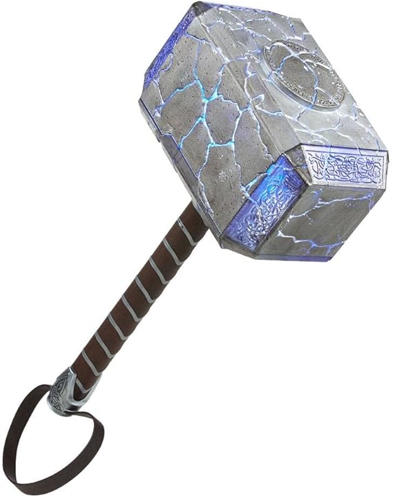 Marvel Hasbro Legends Series Thor Mjolnir Premium Electronic Roleplay Hammer with lights and sound FX, Multicolor (F3560)