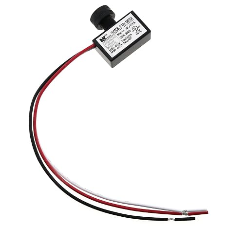 E-outstanding Outdoor Hard-Wired Post Eye Light Control, 120V AC Light Photocell Sensor Control, Automatic On/Off Photoelectric Switch for Lighting Fixtures, NK-101A