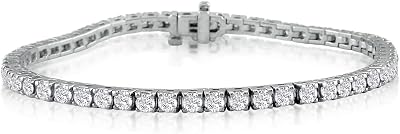 SuperJeweler 5 Carat Diamond Tennis Bracelet In 14 Karat White, Yellow and Rose Gold