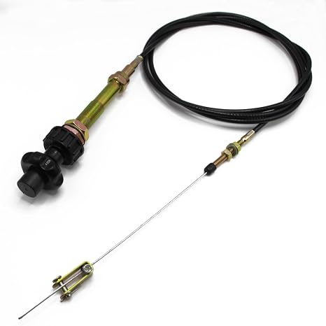 10FT Vernier Adjustable Lock Cable VCGTX10, Heavy Duty Vernier Locking Throttle Cable 10 FT Black Locking Adjustable Heavy Duty Vernier Control Cable