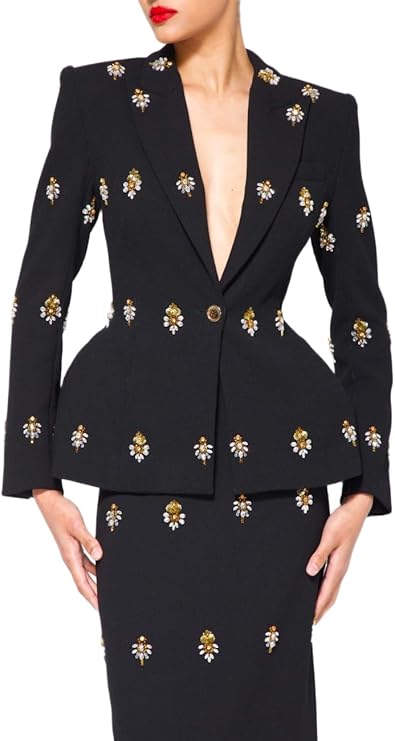 Hand Embroidered Evening Blazer