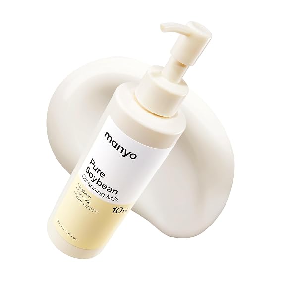 MANYO Pure Soybean Cleansing Milk, Facial Cleanser, 6.76 fl oz | Hydrating milky cleanse, sensitive skin, helps support the skin barrier, Deep pore cleanser