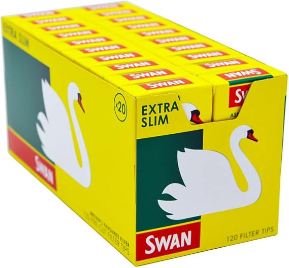 BML Extra Slim Pre Cut Filter Tips - 20 Packets (2400 Tips) Premium Smoking Accessories