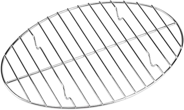 Oval roasting rack,Heavy-Duty Stainless Steel wire rack for roasting pan use,Great for Cooking,Dishwasher Safe & Non-Toxic (12.4inch*8.5inch)