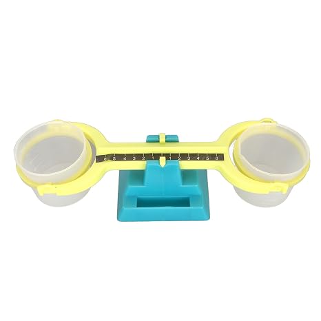 Plastic Kids Balance Scale, Student Bucket Balance with Plastic Fulcrum Scale, Math for Preschoolers