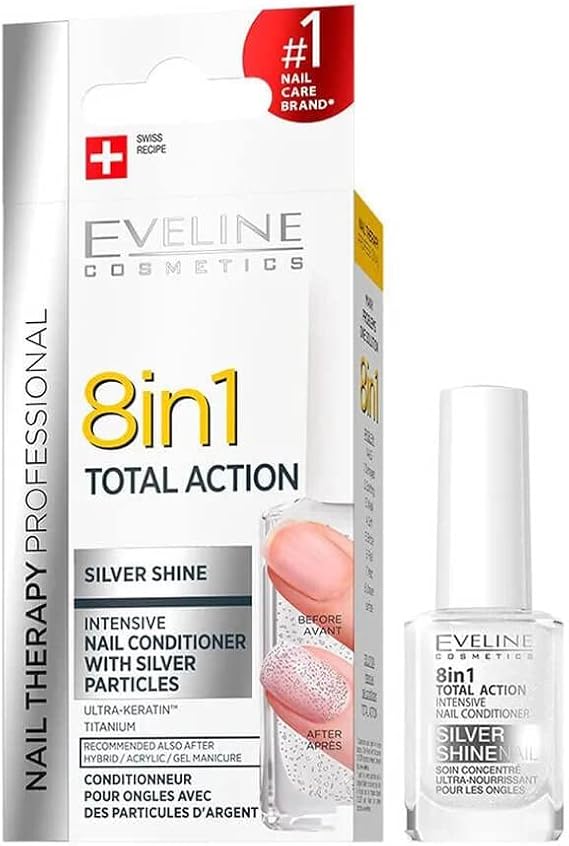 Eveline Nail Therapy Total Action 8 in 1 Conditioner with Silver Particles 12 ml