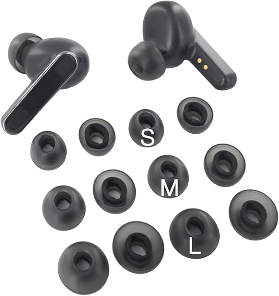 12X Replacement Silicone Eartips for JBL Earbuds, 6 Pairs | Compatible with JBL Vibe Buds / Live Pro 2 / Live Free 2 / Tour Pro 2 / Wave Buds Earbuds Earpad Ear Tips, S/M/L Size