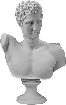 God Hermes Bust Head Greek Statue Sculpture Cast Marble Copy